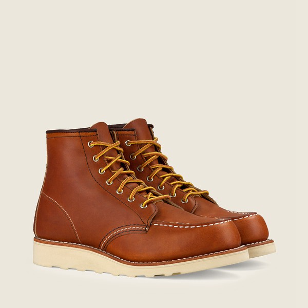 Botas Red Wing Heritage Mujer Marrom - 6-Inch Classic Moc - Short Legacy Cuero - 504-SRAJDG